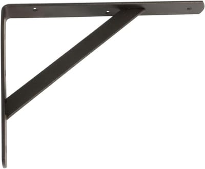 Wandplankstuk | Console voor plank | Stalen plankstuk | Kleur: Zwart | Afmetingen: 250 x 160mm | Max gewicht: 330 kg