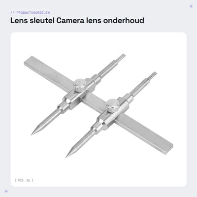Dailygoods- Lensmoersleutel Roestvrij Staal - Dual Tip - Reparatiesleutel - Onderhoudsgereedschap - Inclusief Schroeven - Stevig en Duurzaam - Lenssleutel