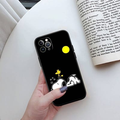 ED44 S-Snoopys Telefoonhoesje voor iPhone 6 6s 7 8 11 12 13 14 15 XS Pro Max XR X SE Samsung S20 S21 S22 S23 S24 FE Ultra Plus Lite S21S A55 Samsung S20 Lite harlekijn