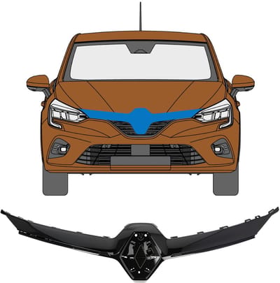 Grill lijst voor Renault Clio V 2019-