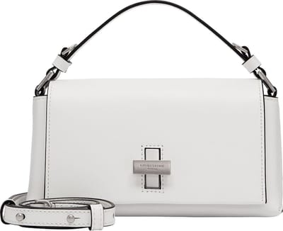 LIEBESKIND BERLIN Leren Schoudertas Handtas Sade 2 Maggione Crossbody Cream White Wit