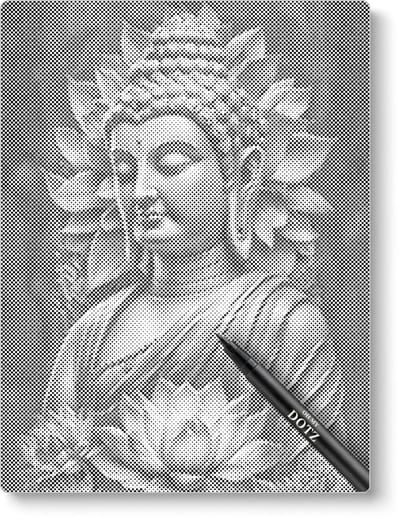 Buddha | Dot painting | 30x40cm | Dot painting | Oh My Dotz | Dots stippen | Diamond painting & Schilderen op nummer alternatief | Happy hobby