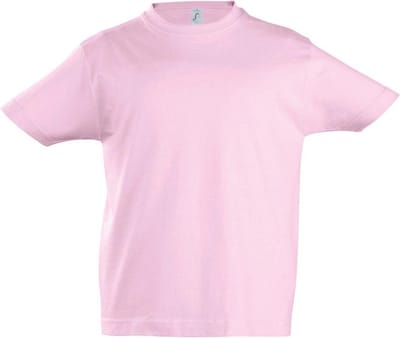 SOLS Kinder Unisex Imperial Zware Katoenen Korte Mouwen T-Shirt (Medium Roze)