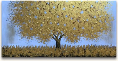 Handgeschilderd schilderij Olieverf op Canvas - Gouden Esdoorn