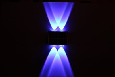 SolarEcoLux RGB Led lamp tuinverlichting solar lamp buitenverlichting wandlamp tuinverlichting zonnepaneel