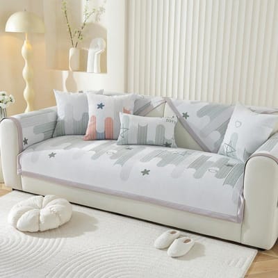 Sofa Kussen voor Alle Seizoenen, Fluweel Kussen, Antislip, Scandinavische Eenvoudige High-end Massief Hout Sofahoes, Doek Handdoek 70*70cm