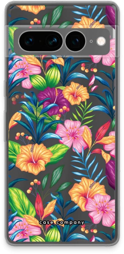 Case Company® - Hoesje geschikt voor Google Pixel 7 Pro hoesje - Tropisch 2 - Soft Cover Telefoonhoesje - Bescherming aan alle Kanten en Schermrand