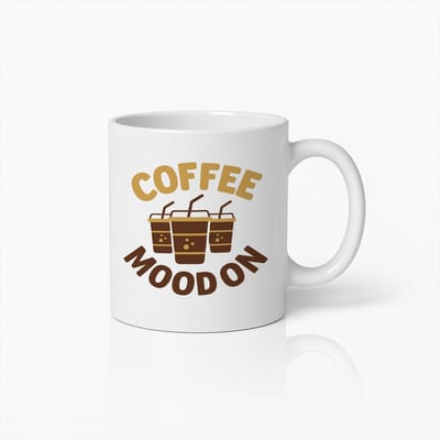 Coffee Mood On Mok 330ml – Grappige Koffieliefhebber Cadeau Beker voor Werk en Thuis