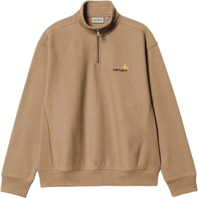 Carhartt Wip Half-zip American Script Sweatshirt Bruin