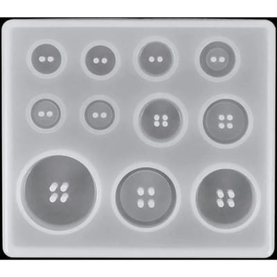 Knopvorm met Gatvorm Anti-aanbak Kunstvorm Decoratie Taart Bakgereedschap DIY Siliconenvorm Harsknop gray