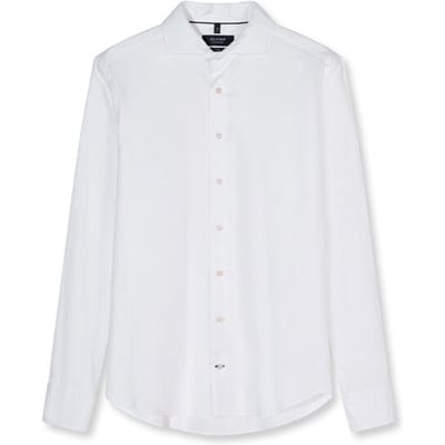 OLYMP Signature Casual Overhemd, Tailored Fit, Cutaway, Wit