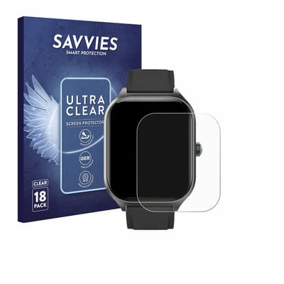 Savvies - Screenprotector voor FORRLITE Smartwatch 2.01" - Folie Beschermfolie transparant 18 Stuks