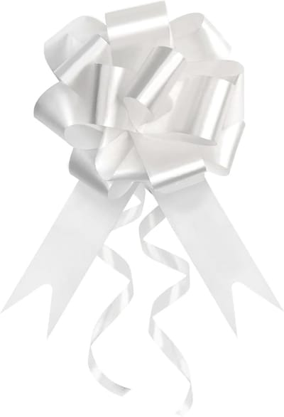 Grote Witte Cadeaulinten voor Bruiloften en Feestjes - 60 Stuks Versiering voor Auto en Cadeaus