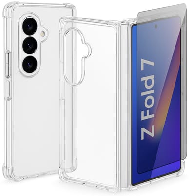 Hoesje geschikt voor Samsung Galaxy Z Fold 7 - Privacy Screenprotector Volledig Dekkend Glas - Shockproof Transparant