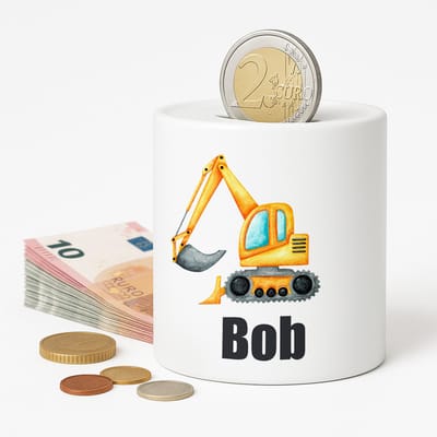 Spaarpot Kraan - gepersonliseerd met naam - Spaarpot met naam gepersonaliseerd - Baby Cadeau - Geschenk - kraamcadeau - Spaarpotten voor kind - jongen of meisje