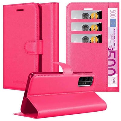 Cadorabo Hoesje geschikt voor Honor 30 in KERSEN ROZE - Beschermhoes met magnetische sluiting, standfunctie en kaartvakje Book Case Cover Etui