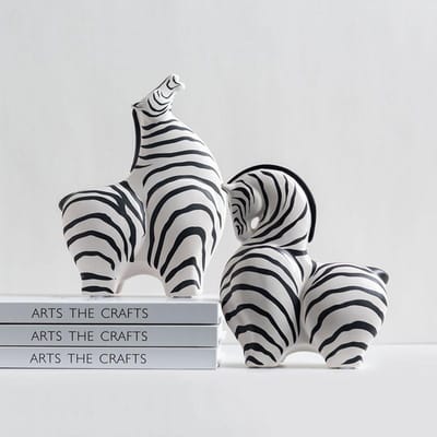 Keramische Zebra Sieraden Huis Woonkamer TV Wijnkast Salontafel Slaapkamer Boekenhoek Decoraties Accessoires Scandinavische Kunst Ambachten gray