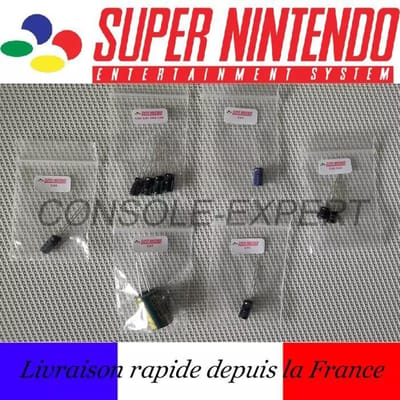 Condensatorenkit Super Nintendo Snes PAL SNSP-CPU-01 en SNSP-CPU-02 zwart