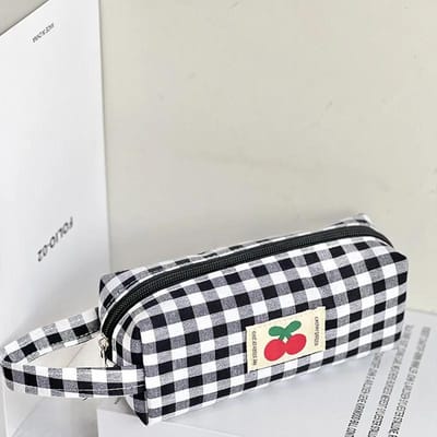 Japanse Kawaii Geborduurde Pennenbak Grote Capaciteit Schattige Opbergzakken Bloemen Kersboom Schrijfwaren Organizer Schoolbenodigdheden