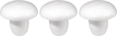 Rayher hobby DIY piepschuim paddestoel - 3x - 13 cm - wit - Knutselen - materialen