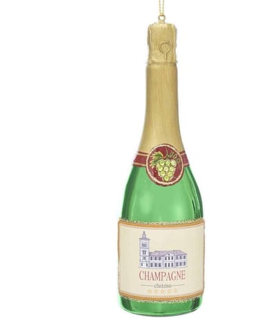 Ornament glas champagnefles l15 cm Kurt S. Adler