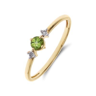 Lucardi Dames 14 Karaat gouden ring diamant 0,19ct - Ring - 14 Karaat Goud - Goud - 16 / 50 mm