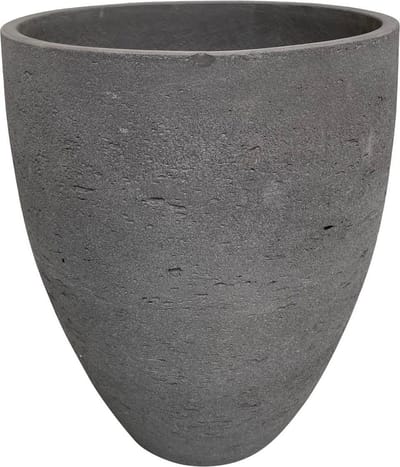 bloempot fiberclay hoog 44 cm rond 35 cm grijs voor buiten en binnen