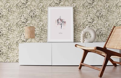 Annet Weelink Lola Leaves Green   8945004824424   Behang
