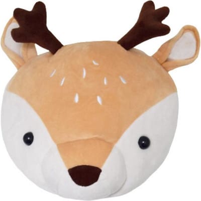 Dierenkop Hert - Wanddecoratie Muurdecoratie Kinderkamer - Pluche Zacht Veilig - Handig Ophangen - Kraamcadeau - Babykamer - Babyshower