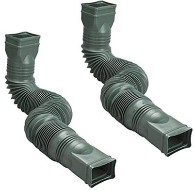 2-Pack Groene Flexibele Downspout Extension Goot Connector voor Regenwater Drainage