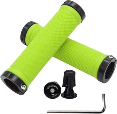 Antislip Rubberen Stuurgrepen voor Mountainbike en BMX - Inclusief Aluminium Stuurstop