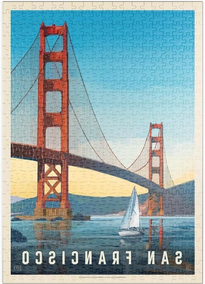 Legpuzzel San Francisco - Puzzel 500 stukjes - Ontspannen tijdverdrijf - Vintage poster design - 500 stukjes - Veelkleurig