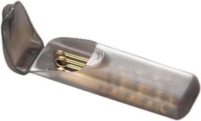 Tandenstoker Dispenser - Opbergcontainer Houder - Hygiënisch Opbergen - Halfdoorzichtig Materiaal - 4 Delig Set - Zwart