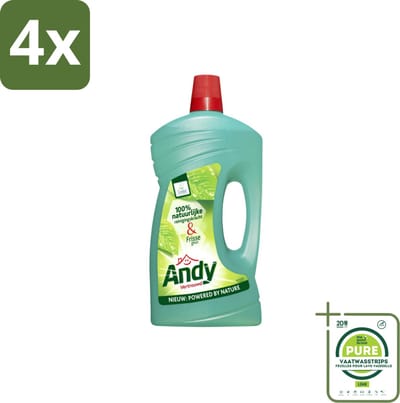 Andy - Vertrouwd - Allesreiniger - Fris & Vertrouwd - 1L - Voordeelverpakking - 4 stuks - Allesreiniger - Schoonmaak