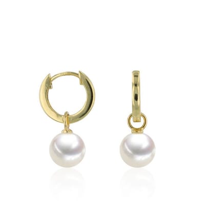 Luna-Pearls - 311.2134 - Oorbellen - Dames - 585 Geelgoud - Zoetwatercultuurparel