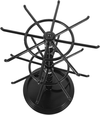 Sieradenhouder Organizer - Draaibare Displaystandaard - Accessoires Opbergen - Ruimtebesparend Ontwerp - 30 cm Breed - Zwart