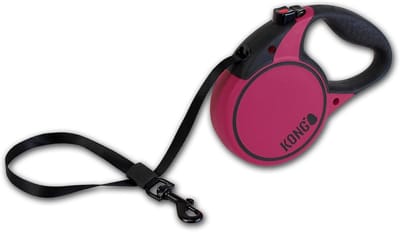 KONG Terrain Rollijn – Hondenriem – Met remsysteem - Tot 20 kg - S - 5 Meter - Roze