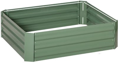 Verhoogde Plantenbak Set 2-delig – Stalen Tuinborder voor Bloemen & Planten – Groen