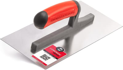 Gladstrijkspaan roestvrij TD Professioneel RVS gladstrijkspaan gipsplaatgereedschap Gladstrijkschijf Ergonomische handgreep Made in EU 280 x 130 mm