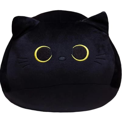 25cm Kawaii Zwarte Kat Pluche Speelgoed Zacht Gevuld Dier Kussen Zwarte Kat Pluche Pop Baby Speelgoed Pluche Kerstcadeau Voor Kinderen Meisjes