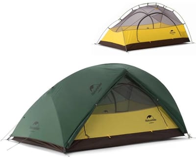 Solayne Tent - Outdoor - Kampeertent - Koepeltent - Lichtgewicht tent - Waterdichte tent - UV Preventie&Ademend - 2 Personen - Groen