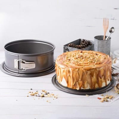Taartbakplaat Set - Cakevormen Set - Zelf Bakken - Antiaanbaklaag - 3 Delig - Grijs