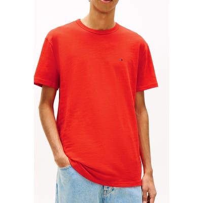 Tommy Hilfiger Tjm Regular Sflag Slub T-shirt Horizon Größe: S | Basic T-Shirts Outlet | Herren
