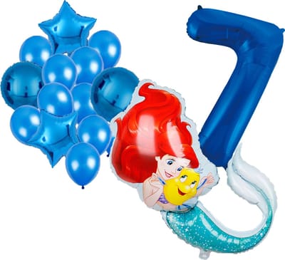 Ariel ballonnen pakket - 82x60cm - Folie Ballon - Prinses - Themafeest - 7 jaar - Verjaardag - Ballonnen - Versiering - Helium ballon - de kleine zeemeermin