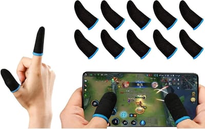 Vingerhandschoenen voor Mobiele Gaming, Ademend en Antizweet, Duurzame Thumbsleeves voor Gamers, Verpakking van 10 Stuks
