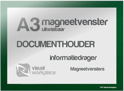 Magneetvenster A3 (uitwisbaar) - Groen