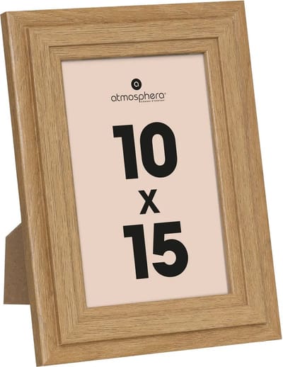 Atmosphera Fotolijstje voor een foto van 10 x 15 cm - naturel - foto frame Classico - Hout - staand en hangend