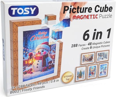 Magnetische Fotopuzzel - 6-in-1 Puzzel - Creatief Spel - Naadloze UV-kunst - Medium - Frosty Vrienden