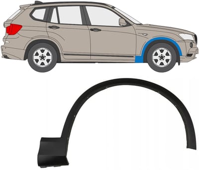 Spatbord sierlijst wielkast voor BMW X3 F25 2010-2017 / Rechts