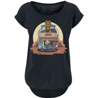 Tierisch - Fun T-shirt - Anti Depressants - S tot XXL - voor Vrouwen - zwart